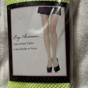 Leg Avenue Neon Yellow Fishnet Tights